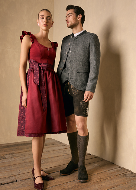 Dunkelgraue klassische Trachtenjacke für Herren