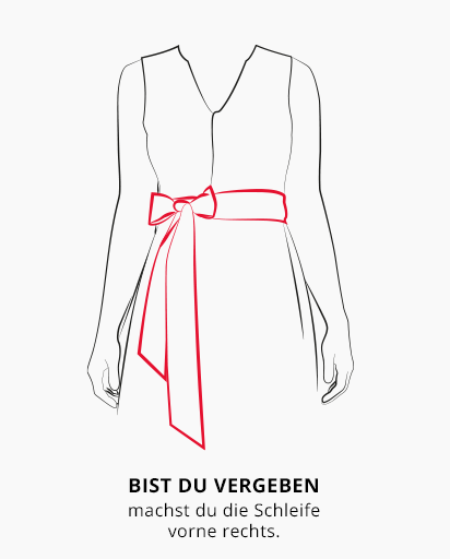 Bist du vergeben, machst du die Schleife vorne rechts.