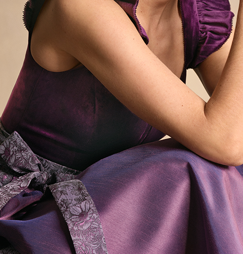 Damen Dirndl Dirndl in der Farbe dunkle Pflaume